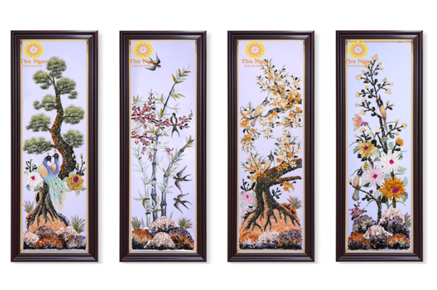 tranh tứ quý phong thủy