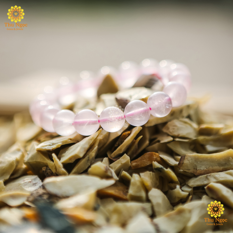 Trang sức đá phong thủy - dây đá thạch anh hồng
