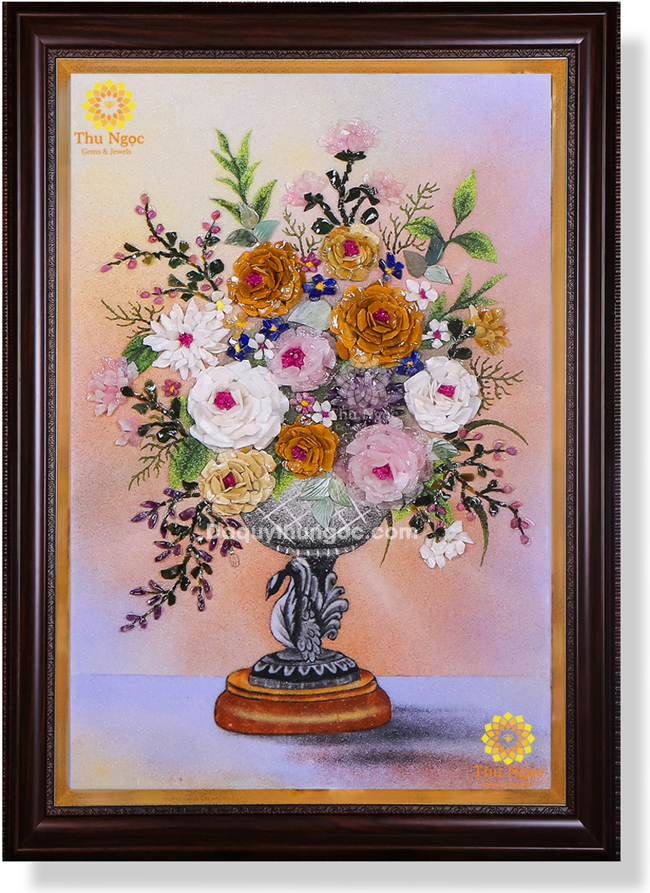 Tranh hoa phong thủy - Hoa ghép