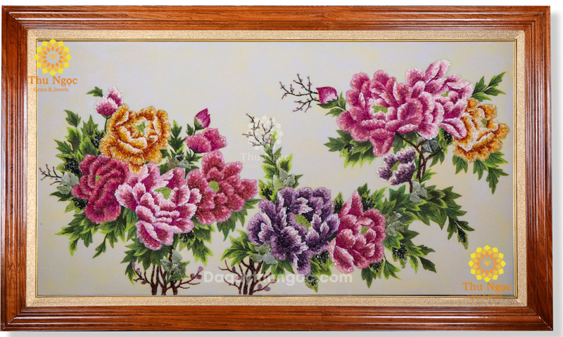 tranh hoa phong thuy da quy