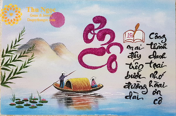 tranh đá quý tri ân thầy cô