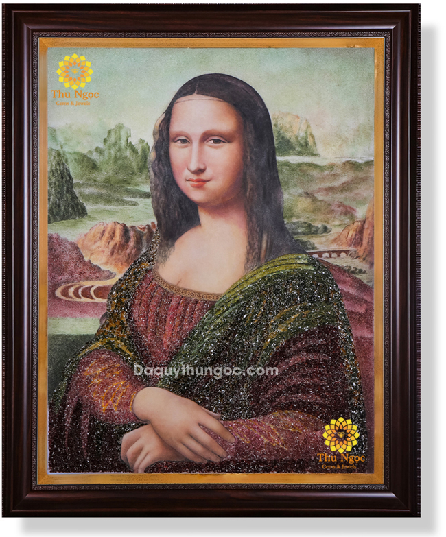 Tranh đá quý chân dung nàng Monalisa