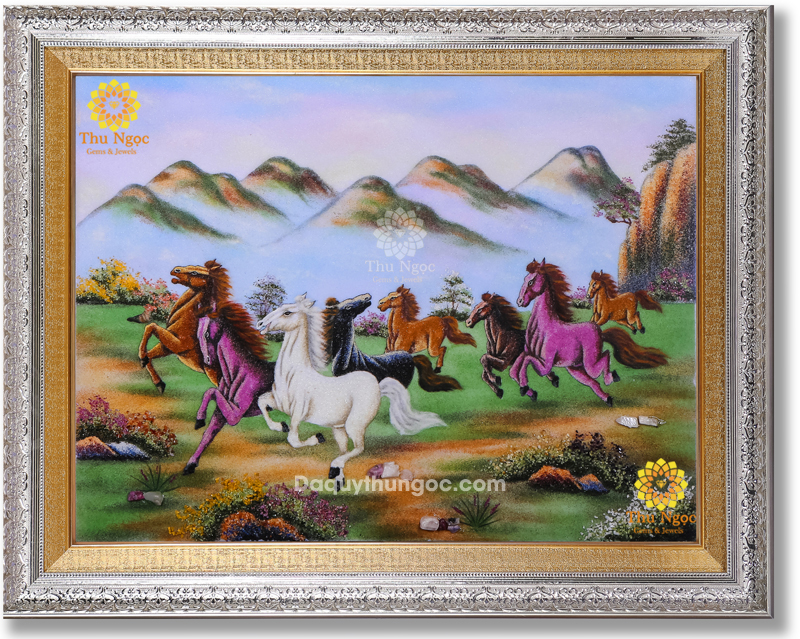 tranh đá quý - tranh ngựa mẫu 2