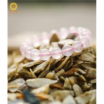 Dây tay đá thạch anh hồng