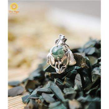 Mặt Ngọc Myanmar bọc bạc