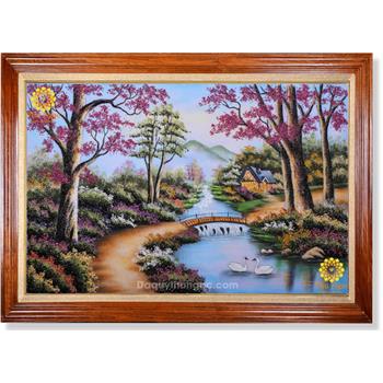 Tranh Rừng lá đỏ