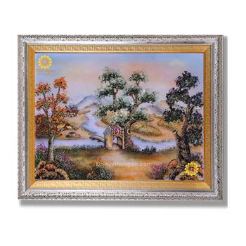 Tranh phong cảnh làng quê (mẫu 8)