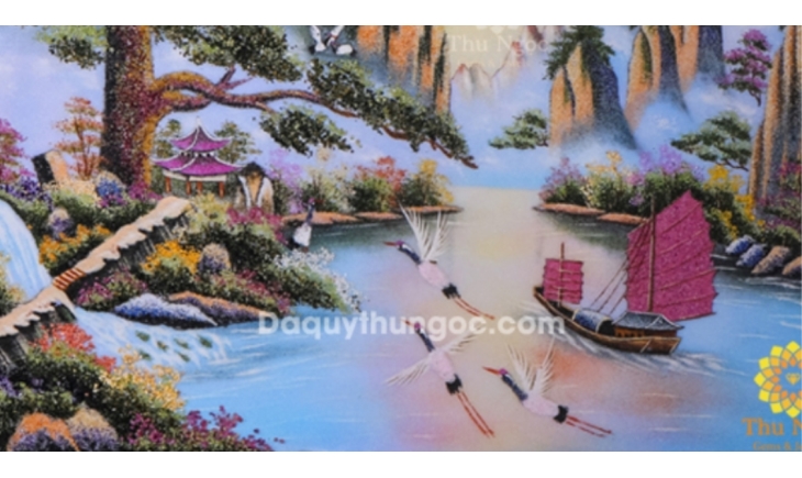 Tại sao mua tranh đá quý thuận buồm xuôi gió treo phòng làm việc ở xưởng chế tác Thu Ngọc