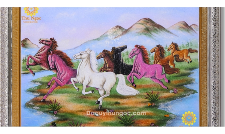 Ý nghĩa về tranh đá quý mã đáo thành công
