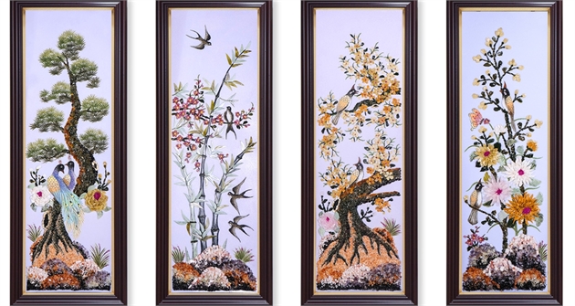 Những mẫu tranh đá quý đón xuân mang nhiều tài lộc