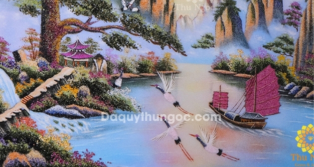 Tại sao mua tranh đá quý thuận buồm xuôi gió treo phòng làm việc ở xưởng chế tác Thu Ngọc